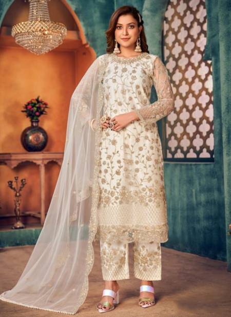 White Colour Twisha Vol 24 New latest Designer Exclusive Net Salwar Suit Collection 2411